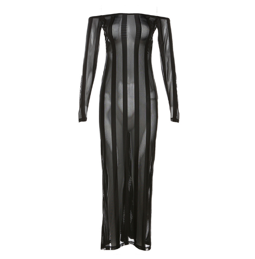 Striped Slim Dress for Women