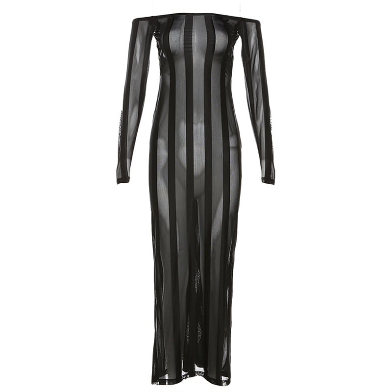 Striped Slim Dress for Women