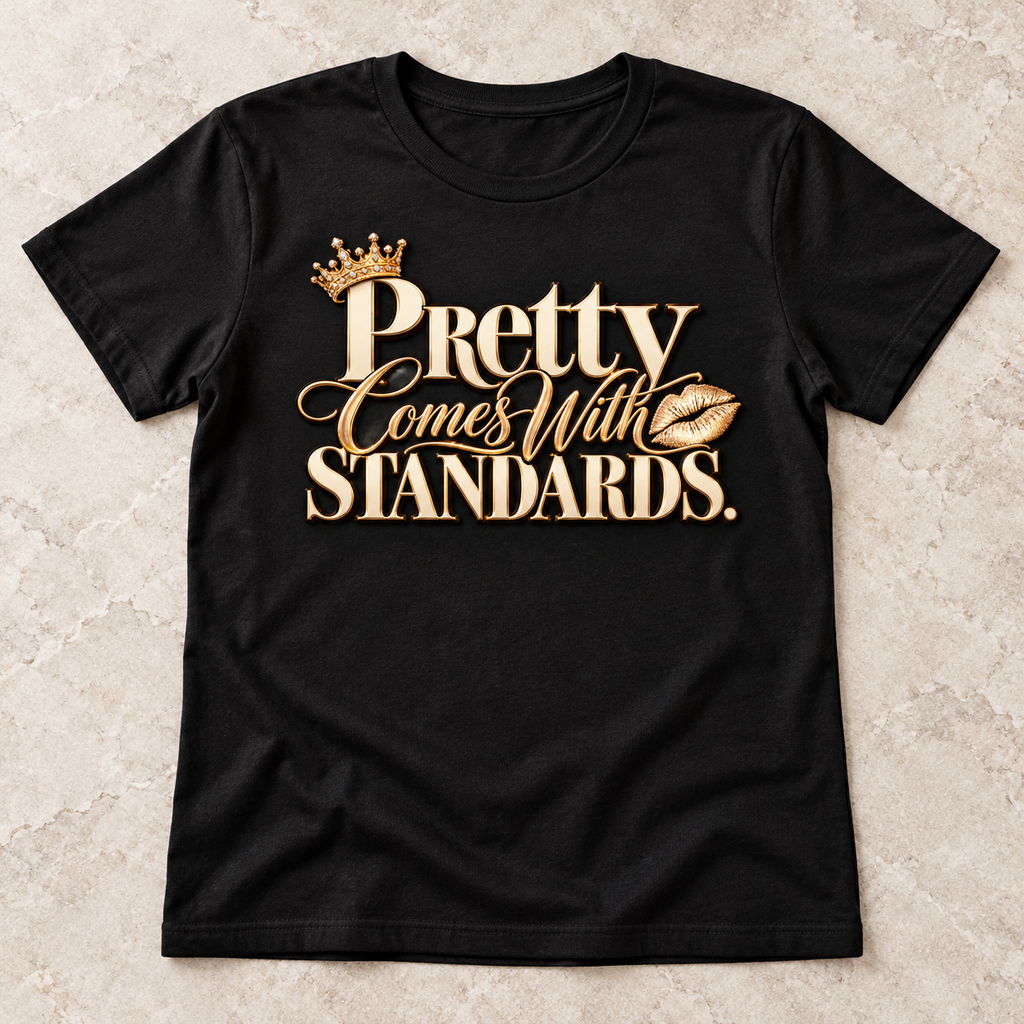 Pretty Comes With Standards Statement Tee