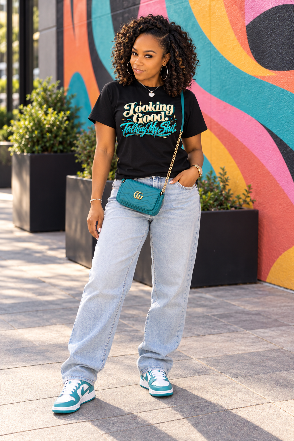 Looking Good Talking My Shit Statement Tee