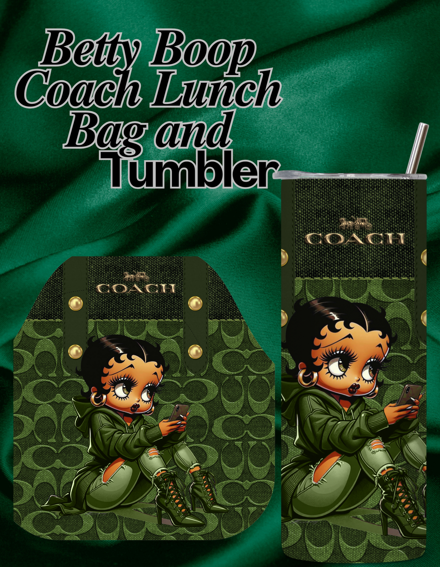 Betty Boop Coach Lunch Tote Bag & Tumbler