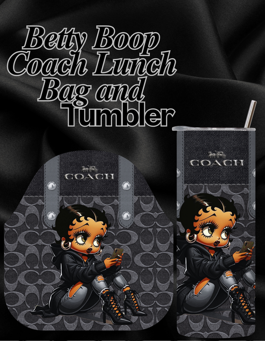 Betty Boop Coach Lunch Tote Bag & Tumbler