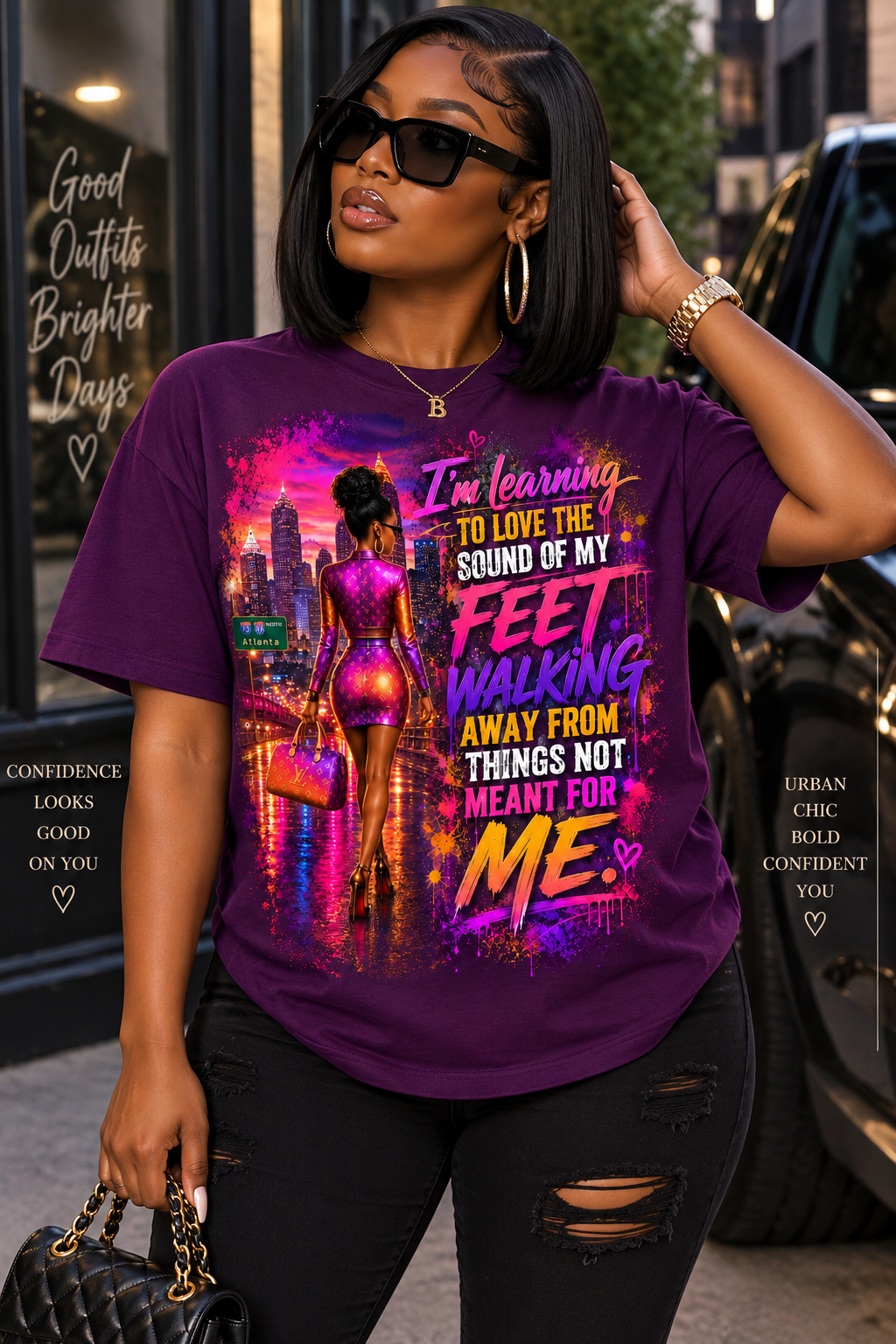 Learning to Love Me Graphic T-Bella + Canvas