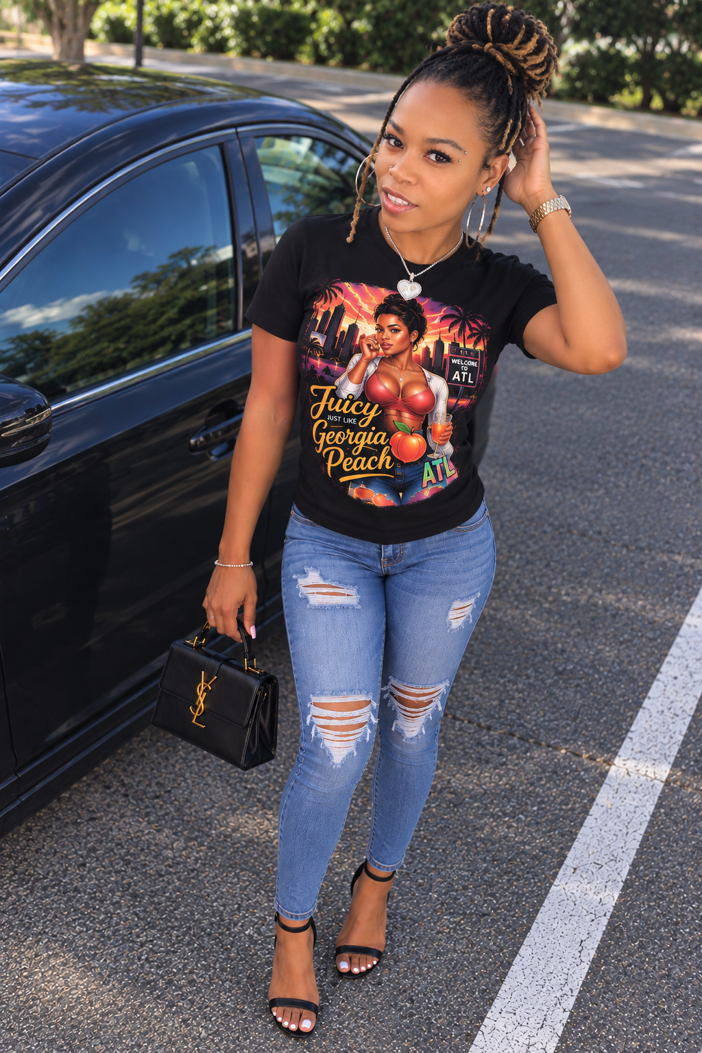 Juicy Georgia Peach ATL Bella + Canvas Graphic T-Shirt