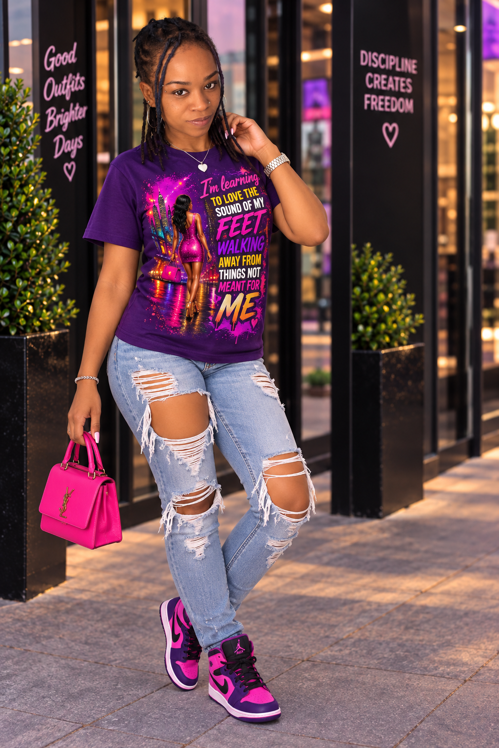 Learning to Love Me Graphic T-Bella + Canvas