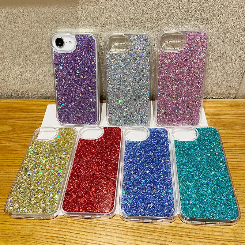 Glitter Shockproof iPhone Case – Fits iPhone 13–17 Series