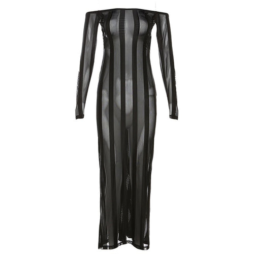 Striped Slim Dress for Women